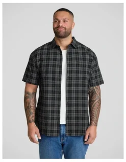 Johnny Bigg Ripple Check Shirt in Black