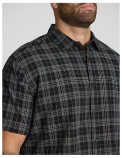 Johnny Bigg Ripple Check Shirt in Black