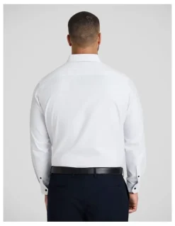Johnny Bigg Roman Dobby Smart Shirt in White