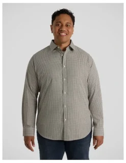 Johnny Bigg Sanders Easycare Check Shirt in Stone