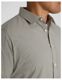 Johnny Bigg Sanders Easycare Check Shirt in Stone