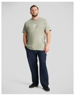 Johnny Bigg Scenic Longline Tee in Sage