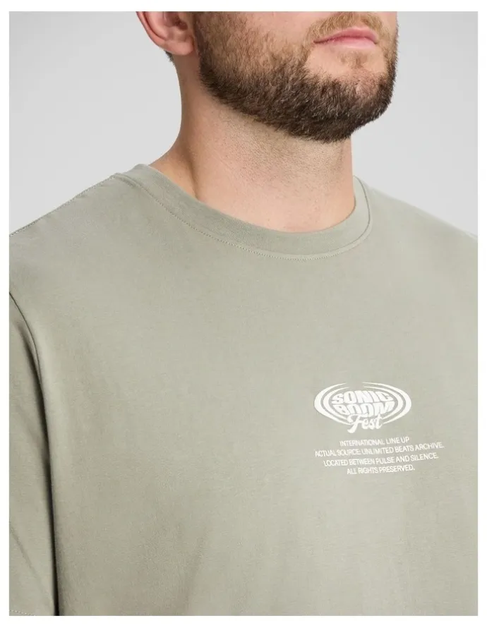 Johnny Bigg Scenic Longline Tee in Sage