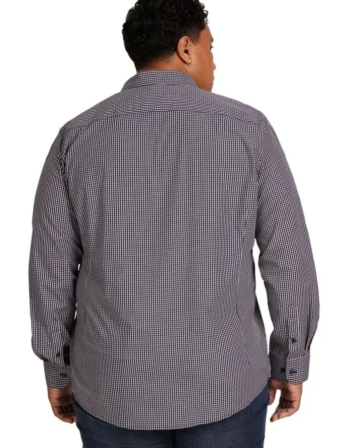 Johnny Bigg Simon Easy Care Check Shirt in Navy