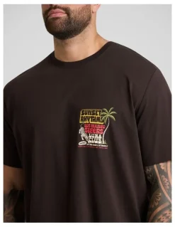 Johnny Bigg Sunset Crew Neck Tee in Chocolate
