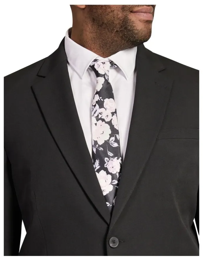 Johnny Bigg Tanner Stretch Suit Jacket in Black