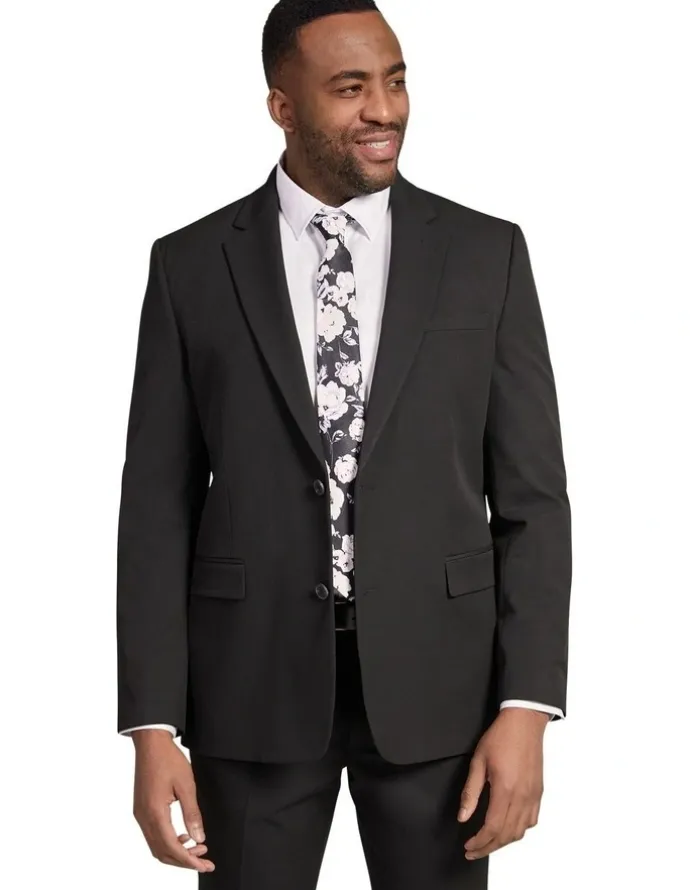 Johnny Bigg Tanner Stretch Suit Jacket in Black