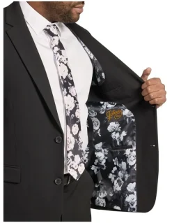 Johnny Bigg Tanner Stretch Suit Jacket in Black