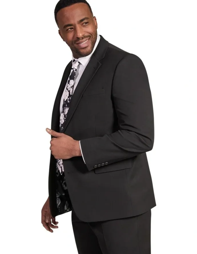 Johnny Bigg Tanner Stretch Suit Jacket in Black