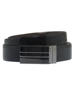 Johnny Bigg The Warwick Reversible Plate Belt Black