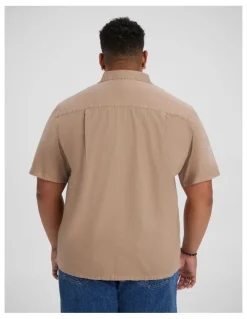 Johnny Bigg Valencia Boxy Fit Shirt in Washed Clay