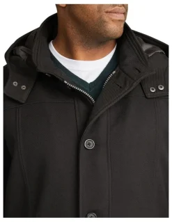 Johnny Bigg Wales Hood Coat in Black