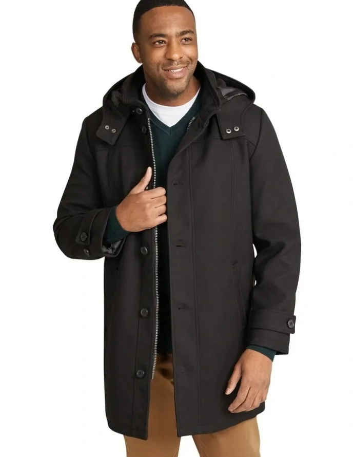 Johnny Bigg Wales Hood Coat in Black