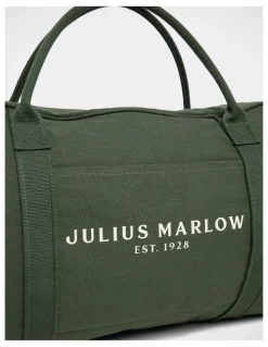 Julius Marlow Canvas Duffle Bag In Green