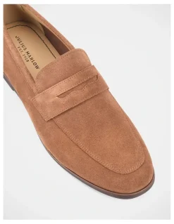 Julius Marlow Coupe Shoes in Almond Suede