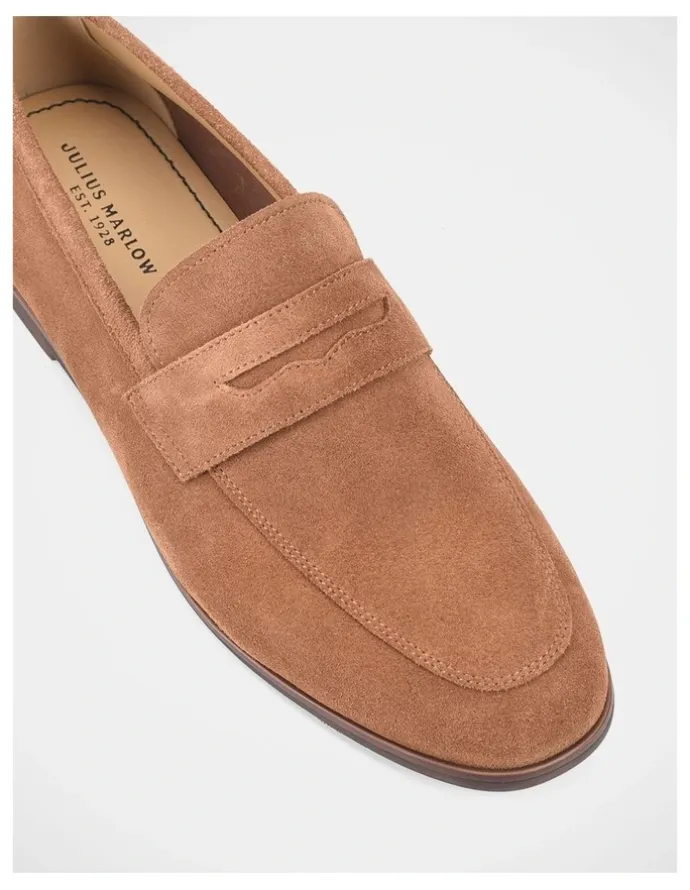 Julius Marlow Coupe Shoes in Almond Suede