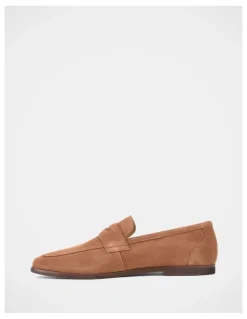 Julius Marlow Coupe Shoes in Almond Suede