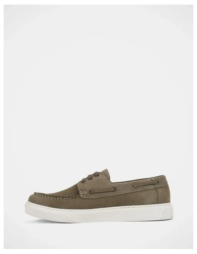 Julius Marlow Flare Shoes in Taupe Suede