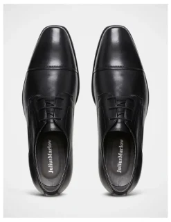 Julius Marlow Knock Toe Cap Derby Lace Up Dress Shoe in Black