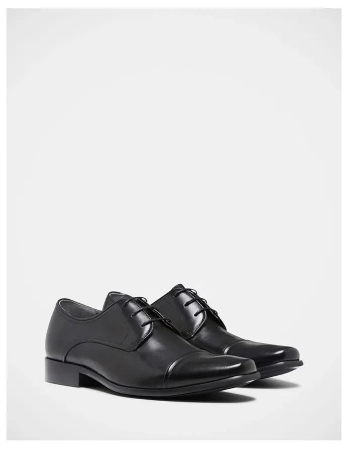Julius Marlow Knock Toe Cap Derby Lace Up Dress Shoe in Black