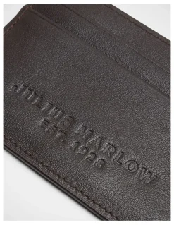Julius Marlow Leather Card Holder in Brown