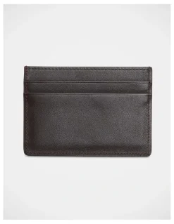 Julius Marlow Leather Card Holder in Brown