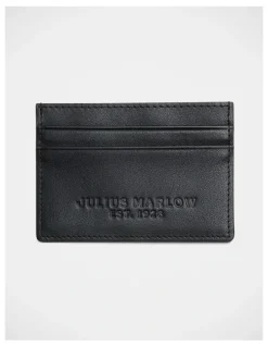 Julius Marlow Leather Card Holder In Black
