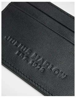 Julius Marlow Leather Card Holder In Black