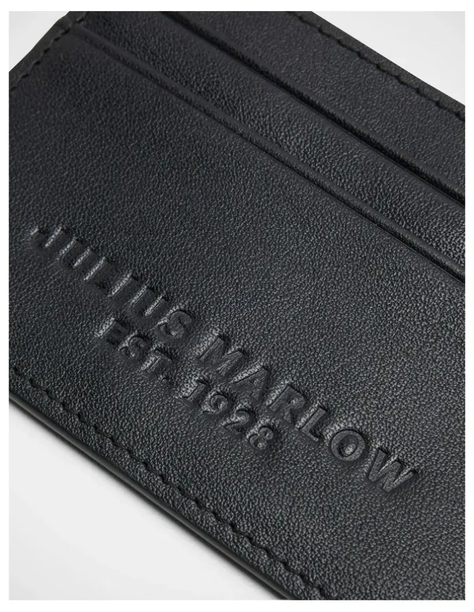 Julius Marlow Leather Card Holder In Black