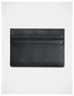 Julius Marlow Leather Card Holder In Black