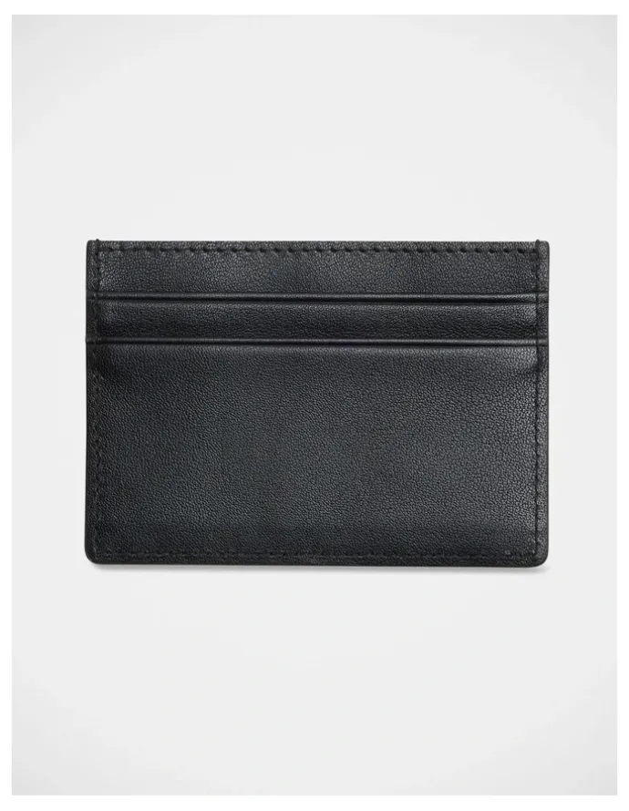 Julius Marlow Leather Card Holder In Black