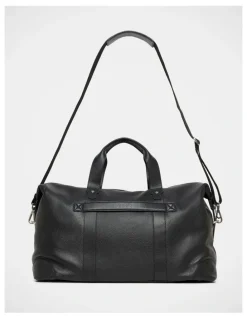 Julius Marlow Leather Overnight Bag In Black