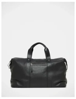 Julius Marlow Leather Overnight Bag In Black