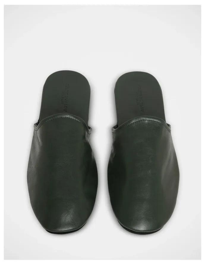 Julius Marlow Travel Leather Slipper in Green