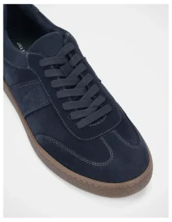 Julius Marlow Oxide Sneakers in Navy Suede