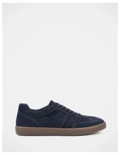 Julius Marlow Oxide Sneakers in Navy Suede