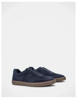 Julius Marlow Oxide Sneakers in Navy Suede