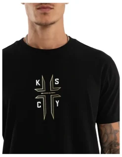 KSCY Ashes Dual Curved Tee in Black