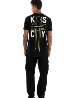 KSCY Ashes Dual Curved Tee in Black