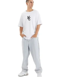 KSCY Baggy Wide Leg Jean in Light Blue
