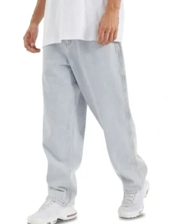 KSCY Baggy Wide Leg Jean in Light Blue