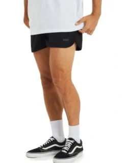 KSCY Darkness Elastic Waist Shorts in Black