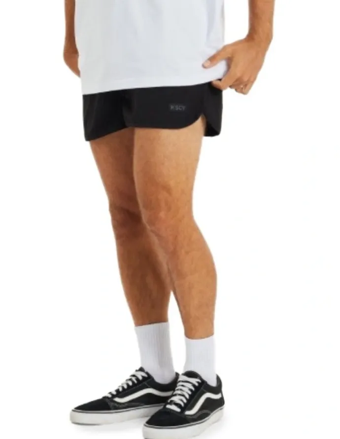 KSCY Darkness Elastic Waist Shorts in Black