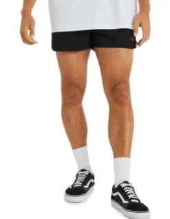 KSCY Darkness Elastic Waist Shorts in Black