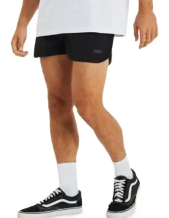 KSCY Darkness Elastic Waist Shorts in Black