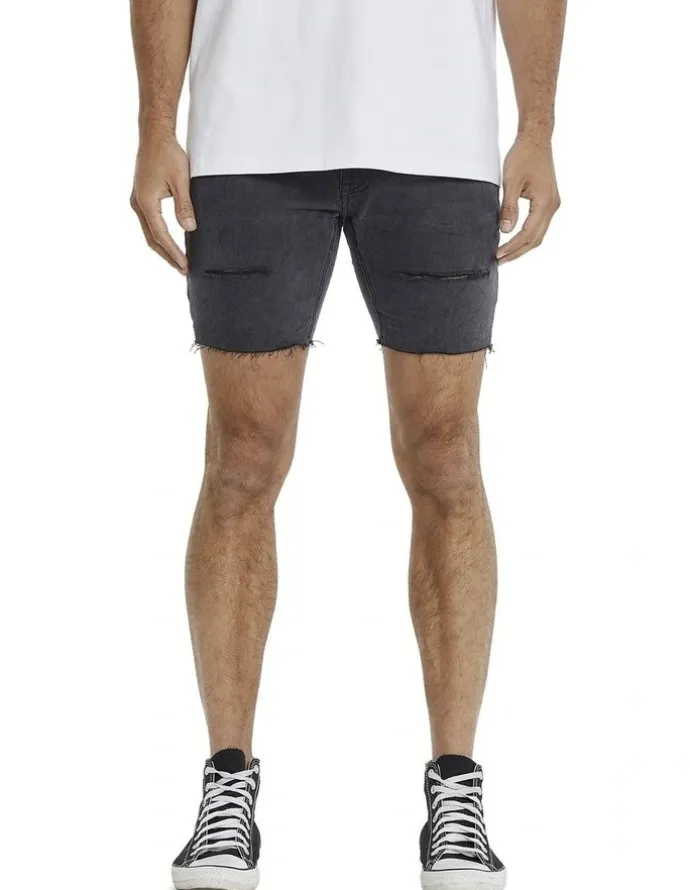 KSCY Denim Shorts in Black