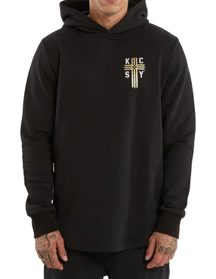 KSCY Guardian Dual Curved Hoodie in Black