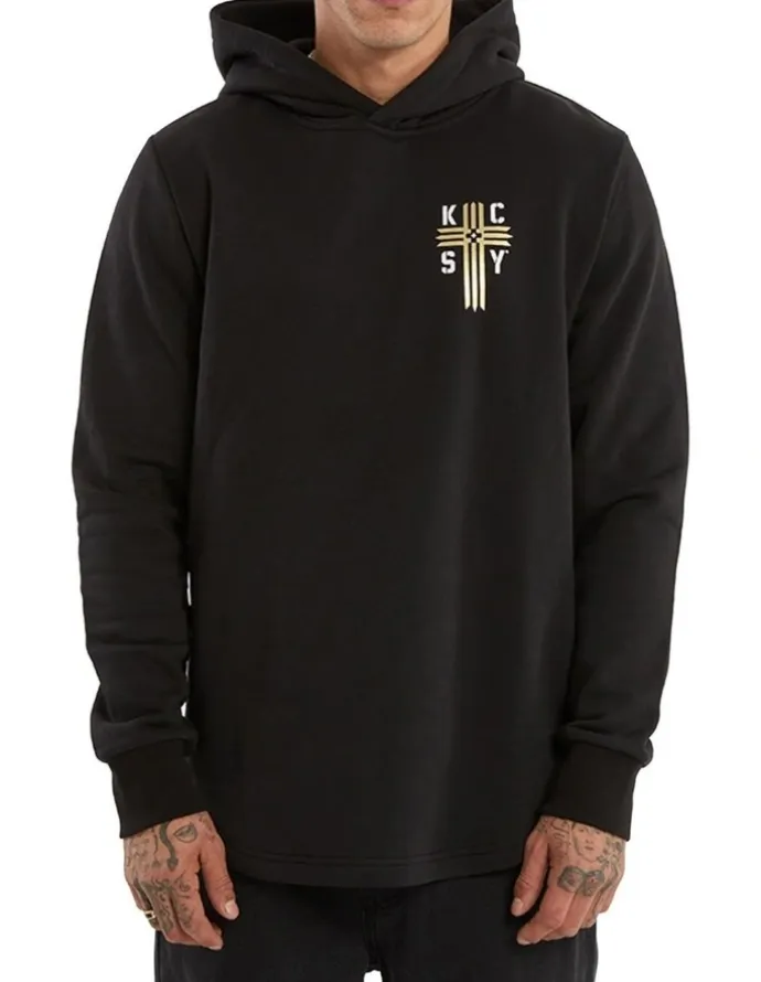 KSCY Guardian Dual Curved Hoodie in Black