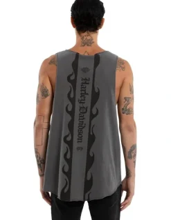 KSCY Harley Davidson Hopper Singlet in Grey