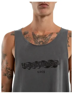 KSCY Harley Davidson Hopper Singlet in Grey